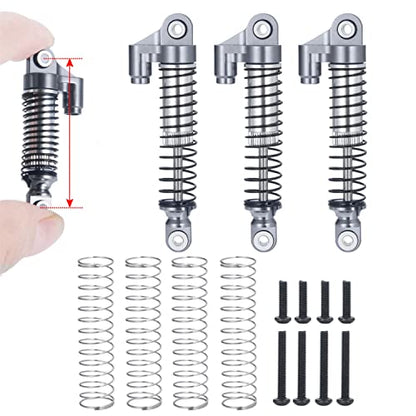 RC Shock Absorber 56mm Dampers, Titanium | Aluminum Alloy, Ajustable Shocks, For TRX4M Upgrades 1/18 Scale, RC Crawler Car, Accessories - color: Titanium