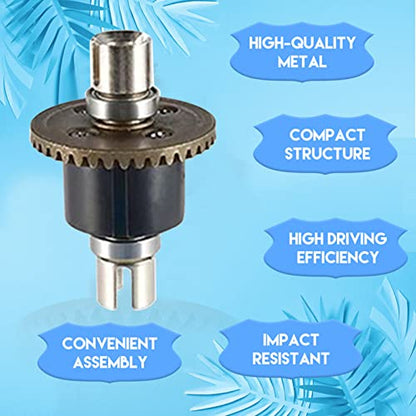 1/18 RC Car Metal Differential Kit 38T Gear 17T Gear Differential Carrier Drive Shaft Steering Hub Differential Gears Worn Gear for WLtoys A949 A959 A969 A979 K929 A959-B A969-B A979-B K929-B RC Car