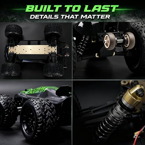 JLBRACINGRC 1/10 Brushless Fast RC Cars for Adults,4WD Monster Truck，Max 50+mph High Speed RC Truck,All Terrain RC Truggy Waterproof Off Road Remote Control Car（No Battery）