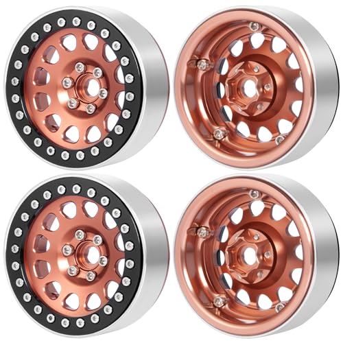 RC 2.2" Beadlock Wheels Aluminum Rims for AXIAL Wraith RR10 TRX4 SCX10 II III Redcat Gen8 1/10th RC Crawler Truck Car