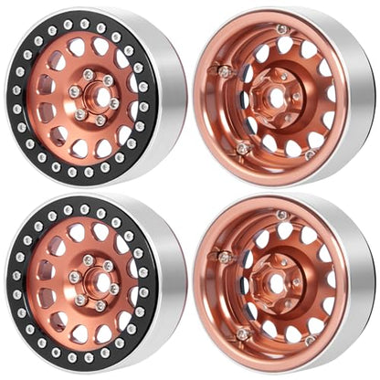 RC 2.2" Beadlock Wheels Aluminum Rims for AXIAL Wraith RR10 TRX4 SCX10 II III Redcat Gen8 1/10th RC Crawler Truck Car
