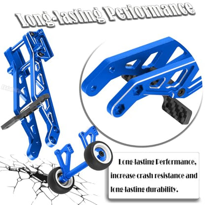 Aluminum Wing Mount & Wheelie Bar Set Upgrades Part for 1/8 Kraton 6S BLX(EXB),1/8 Notorious 6S BLX V6 Brushless RC Monster Truck,RC Wheelie Bar Wing Mount Set,Replace ARA320758,Navy Blue - color: Navy Blue - (Aluminum Upgrades Part)