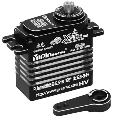 GOUPRC 70kg High Torque 8.4V Metal Oblique Gear High Speed Servo IP68 Waterproof Upgraded All Aluminum Case for 1/8 1/10 1/12 RC Car Crawler Boat Robot (X70S 70kgServo)