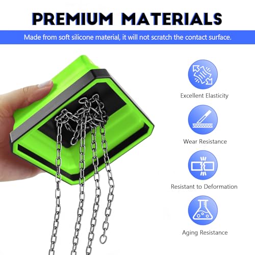 Collapsible Magnetic Parts Tray, 4.5 Inch Square Silicone Tray Holder with Double-Sided Magnetic Base, Foldable Tool Trays for Screw Bolts Nuts Pins Small Parts, Car Accessories (Green) - color: Green