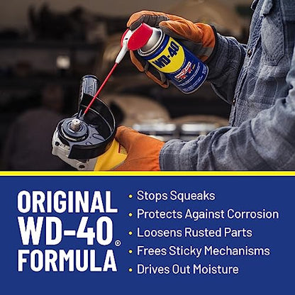WD-40 Original Formula, Multi-Use Product with Smart Straw Sprays 2 Ways,12 OZ