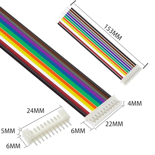 40Pcs Jst 2.0 Ph 11 Pin Connector Plug,Include 20pcs Mini 11 Pin Jst Ph2.0 Connector Plug Female with 150mm Cable Wire & 20pcs Male Micro Jst Ph2.0mm 11 Pin Connector Kit - size: Jst-2.0-Ph-11Pin-20pcs