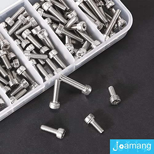 M4 x 8mm 10mm 12mm 16mm 20mm Socket Head Cap Screws Bolts, Stainless Steel 304, Metric Allen Hex Drive, Bright Finish, Fully Threaded, Assortment Kit 100PCS - size: Socket M4x8-20 mm