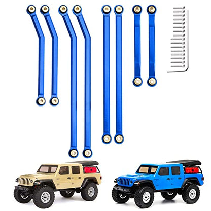 High Clearance Front Links Set for Axial SCX24 Gladiator AXI00005, 8PCS (Blue) - color: Blue