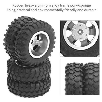 VGEBY RC Tires, High-Durability Rear Twin 1/10 Scale Off-Road Tires 55mm Diameter for RC Enthusiasts, Off-Road Racers, Competitive Events, Model Car Hobbyists