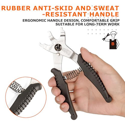 Super B Bike Master Link Pliers - 2 in 1 Bicycle Chain Tool for Quick Link Removal - Compatible with Shimano Sram KMC Chain (TB-3323)