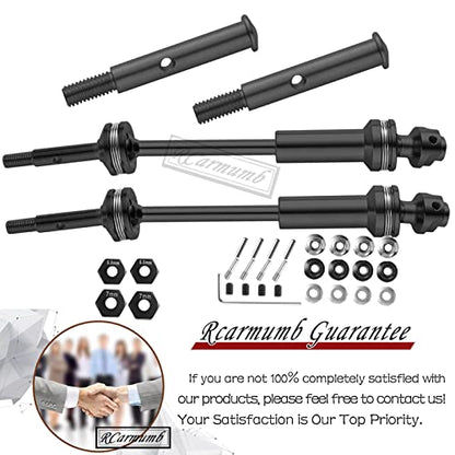 Upgrades Part Rear Drive Shaft CVD & Front Axles for 1/10 Rustler VXL 2WD,Stampede VXL 2WD,Slash VXL 2WD,Hoss VXL 2WD,Stainless Steel #45 Drive Shaft with Hex,Black - style: Black (for 2wd)