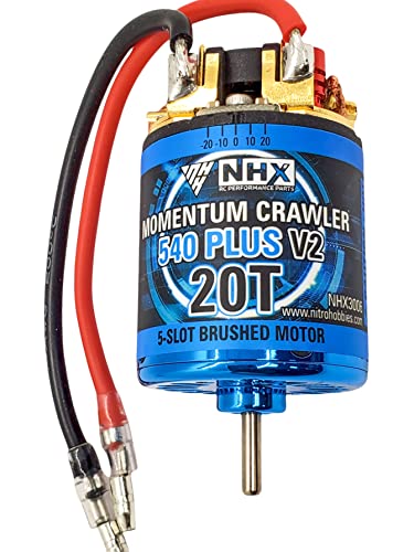 NHX RC Momentum 5-Slot 540 Plus V2 20T Brushed Crawler/Cars Motor