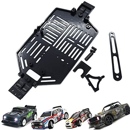 CNC Metal Chassis Body Frame Board for SG1603 SG1604 UD1601 UD1602 1/16 RC Car Spare Parts Accessories (Black)