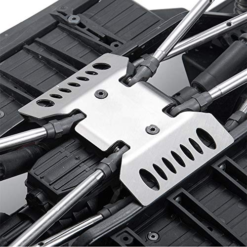 Stainless Steel Center Skid Plate Chassis Guard for AXIAL SCX10-iii | 1/10th RC Crawler Car Protection Plate Upgrade Parts