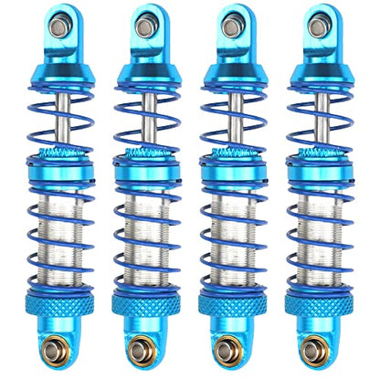 4Pcs Vgoohobby Metal Shocks Absorber Adjustable Dampers Compatible with Axial SCX10 Traxxas TRX4 D90 90046 Redcat Gen7 1/10 RC Crawler Car (Blue,70mm) - size: 70mm