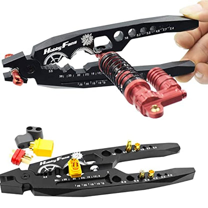 Metal Shock Absorber Pliers Rod Ball Clamp & Hex Bit Linkages Link Rod Ends Installing Tools Multi-Function RC Tool Combo Set for 1/8 1/10 RC Car