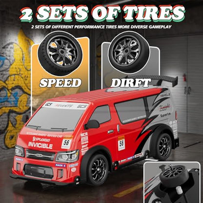 RC Drift Car 1:24 Scale Remote Control Vehicle 25KM/H(Peak) 4WD with Drift, JDM Drift rc Cars with LED Lights USB Rechargeable Battery, rc Cars Boys Toys Gift Back-to-School Season Birthday - color: Rc Drift Car-red
