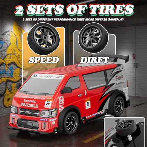 RC Drift Car 1:24 Scale Remote Control Vehicle 25KM/H(Peak) 4WD with Drift, JDM Drift rc Cars with LED Lights USB Rechargeable Battery, rc Cars Boys Toys Gift Back-to-School Season Birthday - color: Rc Drift Car-red