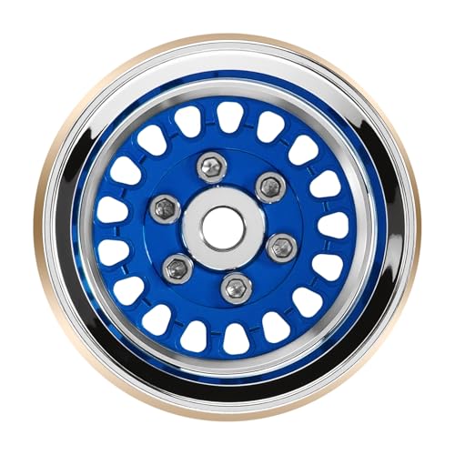 INJORA ModuWheel 1.0" Aluminum Wheel Offset -4.4mm for 1/18 1/24 RC (Blue) - color: Blue