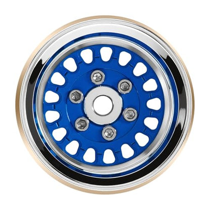 INJORA ModuWheel 1.0" Aluminum Wheel Offset -4.4mm for 1/18 1/24 RC (Blue) - color: Blue