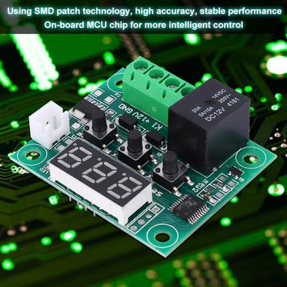 2Pcs W1209 Digital Thermostat – 12V Temperature Controller with Water Proof Sensor for Industrial Use, -50~110°C Range & 0.1°C Precision