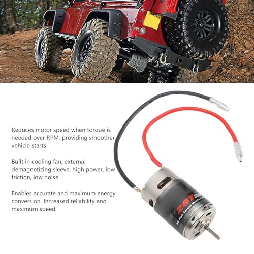 390 RC Motor Stainless Steel Brushed Low Noise Black Brushed RC Motor for 1/16 RC Car