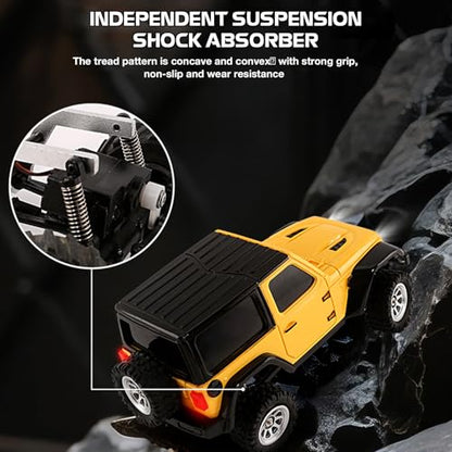 1:36 Mini RC Crawler, JABAILE 3602 4WD Off-Road RC Truck RTR for Adults Hobby Gifts Toys (Red) - color: Red