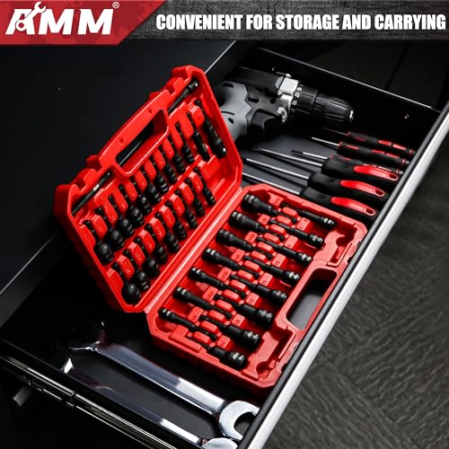 AMM 39PCS Magnetic Nut Driver Set for Impact Drill, Includes Metric & SAE Impact Driver Bit Set, Bit Extension & Drill Bit Adapter | 1/4" Hex Shank | Cr-V Steel - size: 39PC Magnetic Nut Driver Set