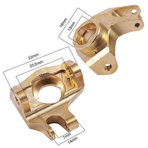 Brass Heavy Duty Front Steering Knuckle for 1/10 RC Axial SCX10 II Honcho 90046 48g/pc