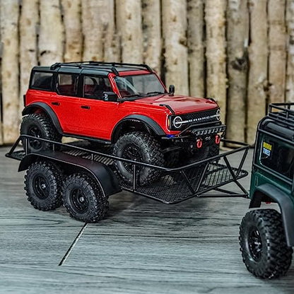 INJORA 543g Trailer with Metal Hitch Mount for 1/18 TRX4M RC Upgrade