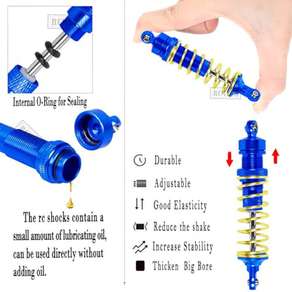 Upgrades Part for 1/10 Slash 4x4/Slash 4x4 VXL,Alloy Suspension Arm,Shock Absorber,Caster Block,Steering Blocks,Stub Axle Carriers,Steering Bellcranks,Shock Tower,Body Mounts,Navy Blue - color: Navy Blue for Upgrades