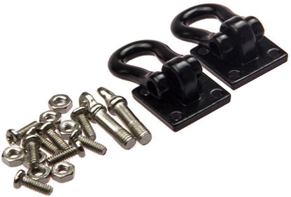 1:10 RC Crawler Metal Trailer Rescue Chain Tow Hooks Buckle Winch Shackles Accessory Compatible with 1/10 Scale RC Rock Crawler Axial SCX10 Tamiya CC01 D90 Car Truck Parts (Black Kit) - color: Black Kit