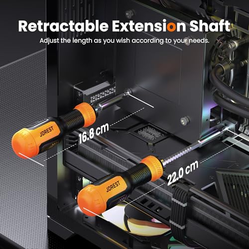 JOREST 25 in 1 Multi Screwdriver Set, Magnetic Screwdriver Multitool | Screw Driver with Torx, Flat Head, Phillips, Hex, Square, Portable Screwdriver All in One Tool Kit for Daily Repairs, Outdoor
