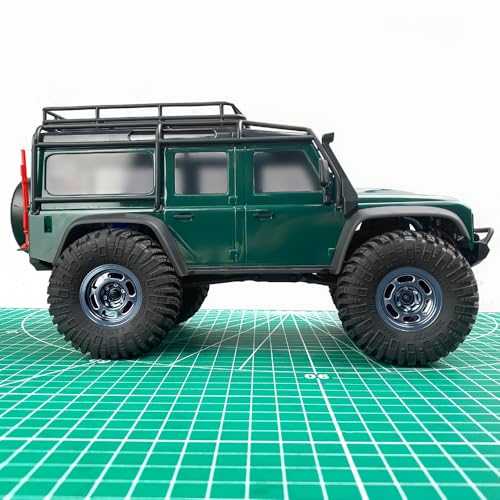MOHERO 4Pcs 1.3 RC Beadlock Wheel Rims for 1/18 1/24 RC Crawler TRX4M Axial SCX24 Redcat Ascent-18 Upgrade Parts (Grey) - color: Grey