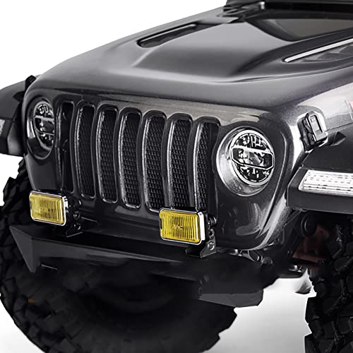 20MM Rectangular Spotlight Retro Simulation Electroplated Reflector Searchlight Headlight for 1:8 1:10 RC Car - color: Standard Yellow Lamp