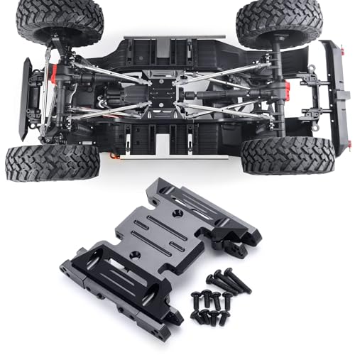 Aluminum Center Transmission Skid Plate Mount Protection Plate Chassis Guard Compatible with Axial SCX10 III Upgrades 1/10 RC Crawler AXI03007 AXI03006 Upgrade Parts