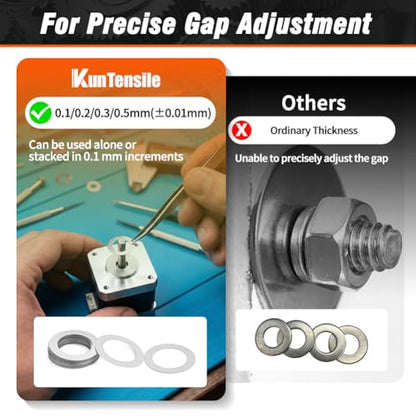 Shim Washer 3 x 5 Precision Spacers Kit 20 Units x0.1/0.2/0.3/0.5mm 304 SS | 80 Pcs 0.1-0.5mm Thick 304 Stainless Steel Flat Shim for Bearings Gearboxes CNC & RC Tuning, DIN 988 - size: 3 x 5 x 0.1/0.2/0.3/0.5mm