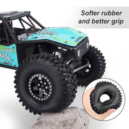 Hobbypark RC 1.9 Crawler Tires 4.7 Inch 120mm Outer Diameter for Axial SCX10 II III Traxxas TRX4 Redcat Gen 8 Gen7 RC4WD RC Rock Climbing Tyres Foam Inserts, 4pcs
