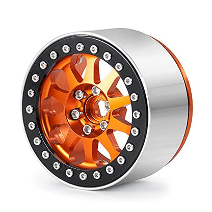 4PCS Aluminum Alloy 2.2 Inch RC Beadlock Wheels Rims 35mm for AXIAL Wraith RR10 TRX4 1/10th RC Crawler Truck Car