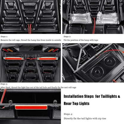 MORLORDY 1/7 RC Car LED Light Kit - Headlight Taillights Rear Top Light Lamp Set for ARR-ma 1/7 Mojave 6S EXB BLX RC Desert Truck