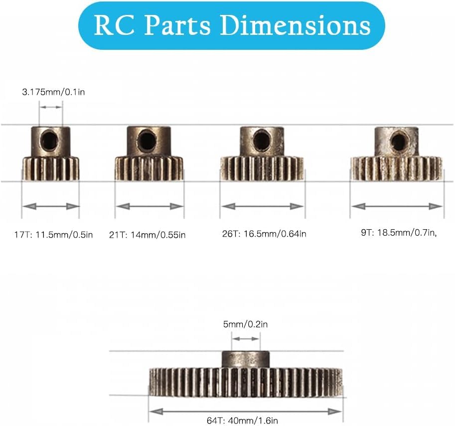 Differential Main Metal Spur Gear,Durable and Long Lasting 64T Main Gear,Not Easily Worn Out Gear Motor,for HSP Brontosaurus 1/10 Truck 94111