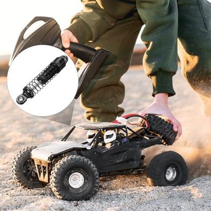 MECCANIXITY 4Pcs RC Shock Absorber 1/18 50mm Aluminum Threaded Front & Rear Shock Absorber Damper Assembled Set for 1/18 RC Car Crawler Racing Truck, Black - color: Black