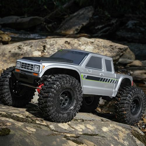 Axial RC Truck 1/10 SCX10 III Coyote 4X4 RTR (Battery and Charger Not Included) Brushed Rock Crawler, Silver, AXI-2036T1 - color: Silver