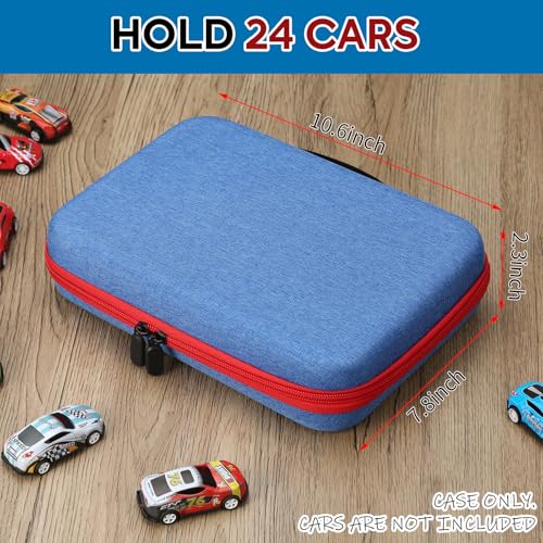 Hard Car Storage case for Diecast Cars, Storage Bag Compatible with 24 Diecast Cars, Matchbox Cars, Mini Cars, Diecast Cars Storage for Kids （Only Box）