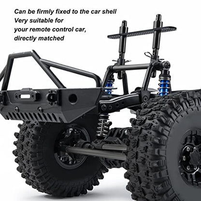 Keenso RC Shell Columns, Front Rear Aluminum Alloy Carbon Fiber Car Body Mount Post for Axial SCX10 90046 90047 1/10 RC Car (Black) - color: Black