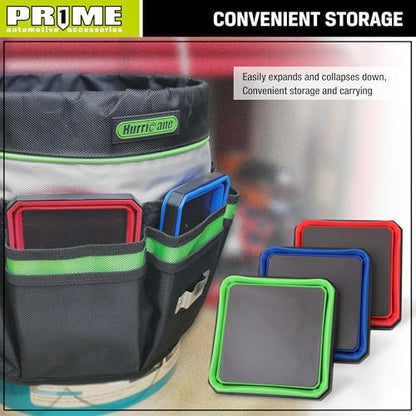 PR1ME Upgrade Collapsible Magnetic Parts Tray Set, 3 Pack, Foldable Magnetic Tool, 4.25 inch Square Silicone Bowls with Magnetic Base Stores and Organizes Small Parts and Tools - size: Upgrade Trays