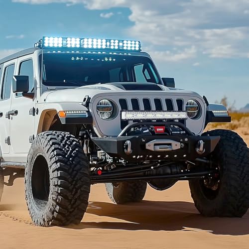 Nilight 20 Inch Side Shooter Light Bar Spot Flood Combo Triple Row | for Off Road Fog Driving Work Lighting on Truck SUV ATV UTV - color: 20Inch Side Shooter Light