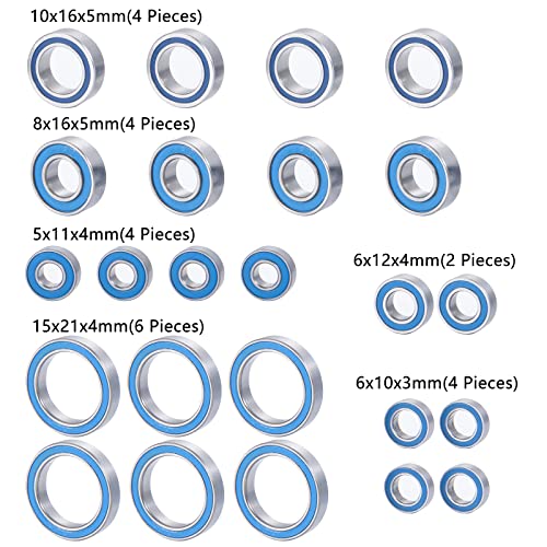24Pcs Wheel Hubs Rubber Sealed Bearing for Axial Yeti XL RTR Kit | 1/5 1/6 1/8 RC Car Upgrade Parts