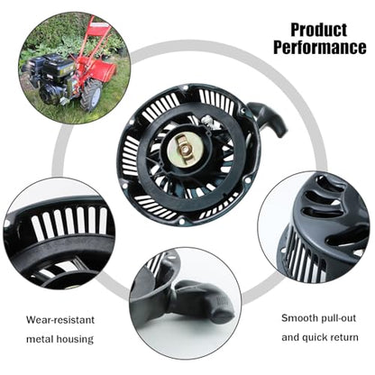 KIKITE Pull Start Recoil Starter Compatible with Harbor Freight Predator 420cc 13HP Engine Pull Start Assembly Pressure Washer Water Pump Replacement Parts 60340 60349 - size: Predator 420cc