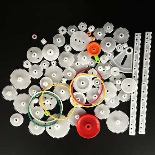 75PCS Plastic Gears Set Motor Gears for Motor DIY Model Toy RC Car Helicopter Gear Replacement